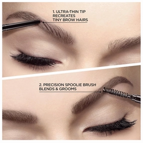 L'Oreal Paris Makeup Brow Stylist Definer Waterproof Eyebrow Pencil, Ultra-Fine Mechanical Pencil, Draws Tiny Brow Hairs and Fills in Sparse Areas and Gaps, Medium Ash Brown, 0.003 Oz (Pack of 2)