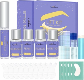 Lash Lift Kit and Eyebrow Lamination Kit,Instant Eyelash Curling Lash Extension Set,Semi-Permanent Eyelash Curling Perming,Suitable for Beginner,Professional,DIY Home or Salon