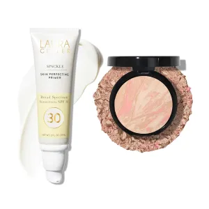 LAURA GELLER Brighten-n-Protect Foundation and SPF Makeup Primer Set: Balance-n-Brighten Porcelain and Spackle SPF 30 Primer