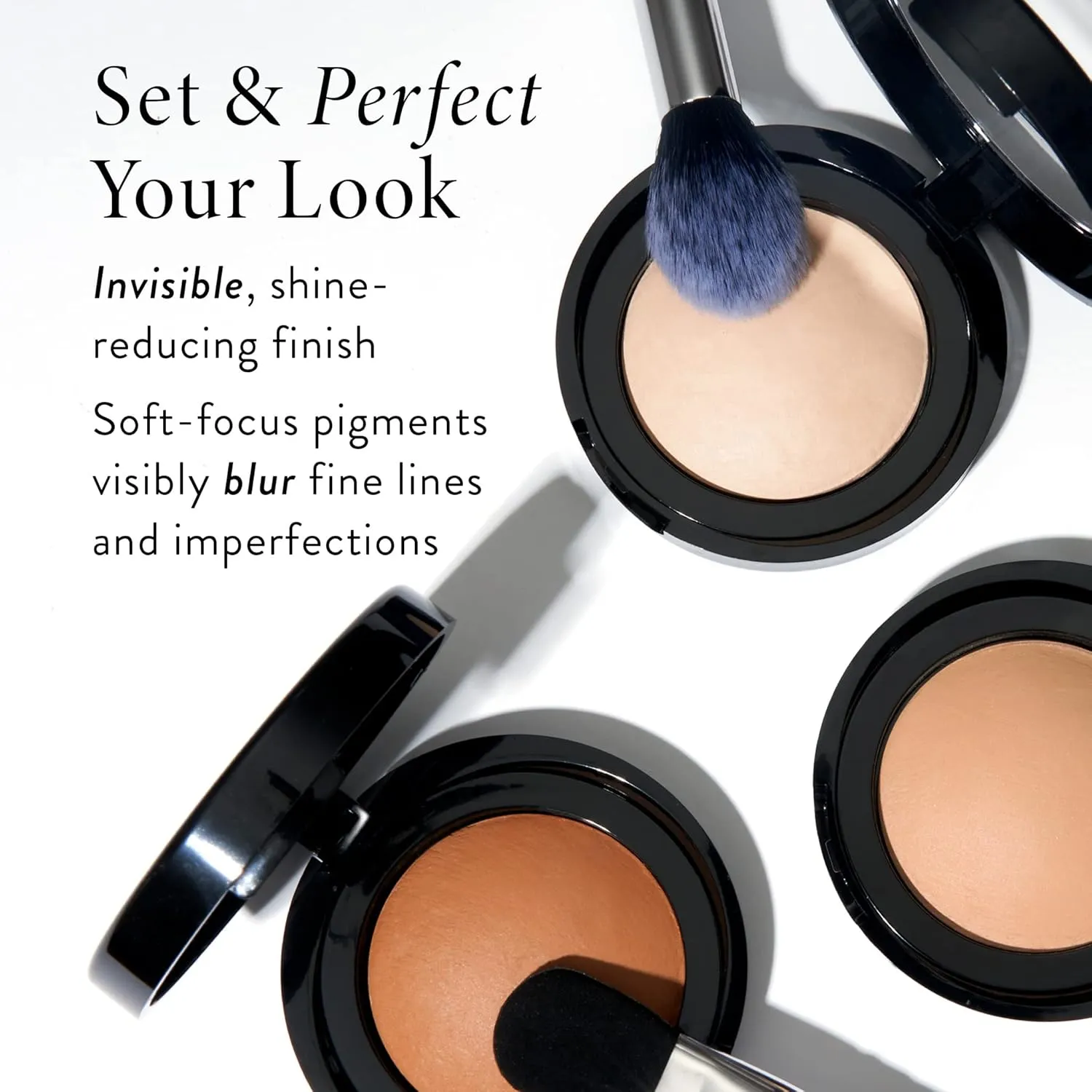 LAURA GELLER NEW YORK Baked Blurring   Setting Powder, Translucent Makeup Setting Powder For Soft-Focus Finish, Minimize Fine Lines and Pores, Light/Medium