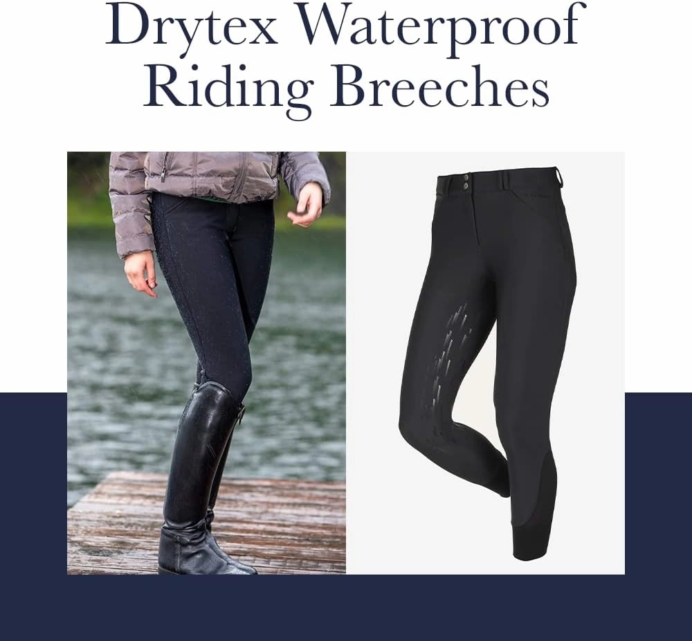 LeMieux Drytex Waterproof Breeches for Women - Equestrian Pants for Horseback Riding - Ladies’ Jodhpur Riding Pants