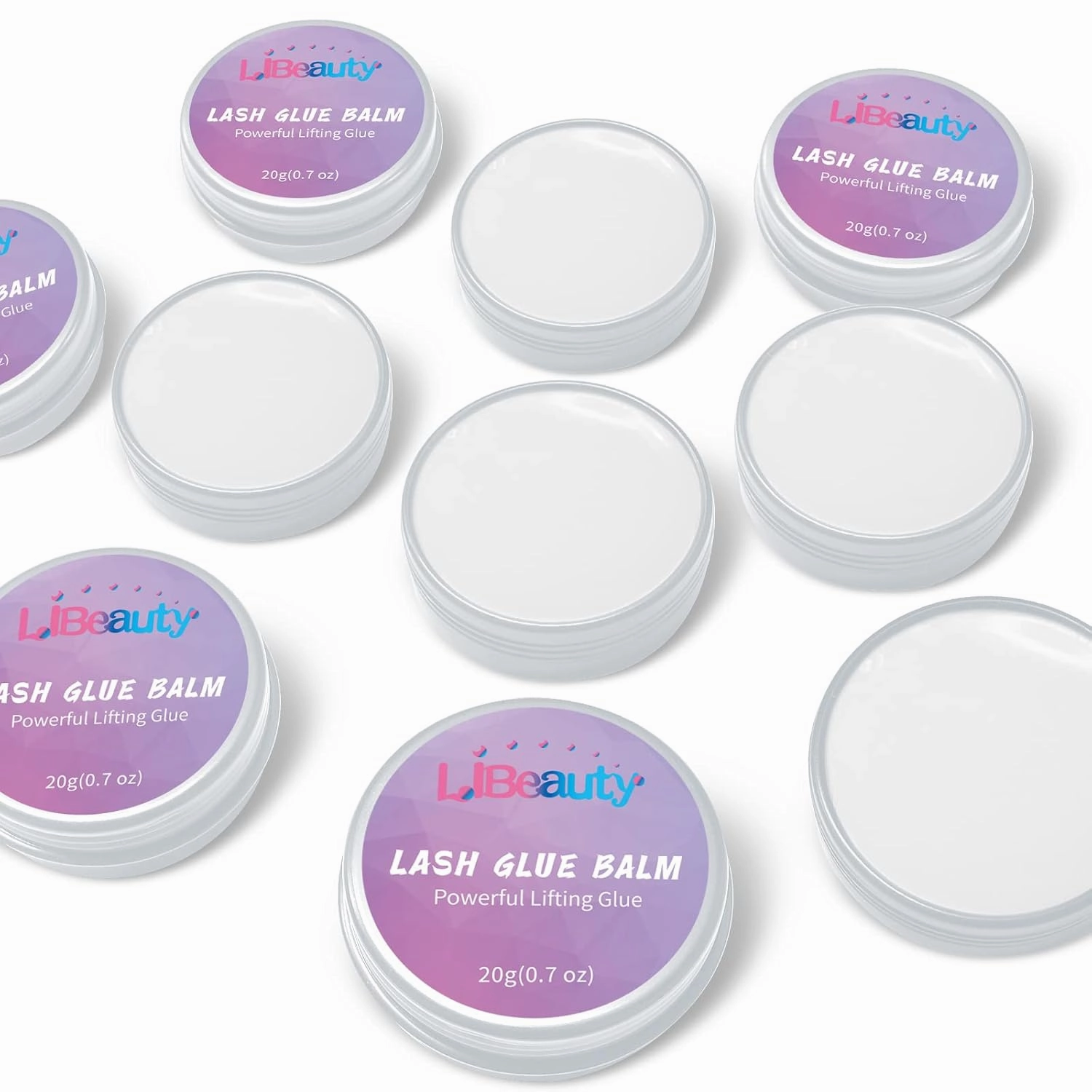 Libeauty Lash Glue Balm Lash Lift Adhesive 0.71Oz/20G Strong Sticky Fruit Flavor Eyelash & Eyebrow Perm Glue Balm for Long Lasting Individual Brow Lamination Gel