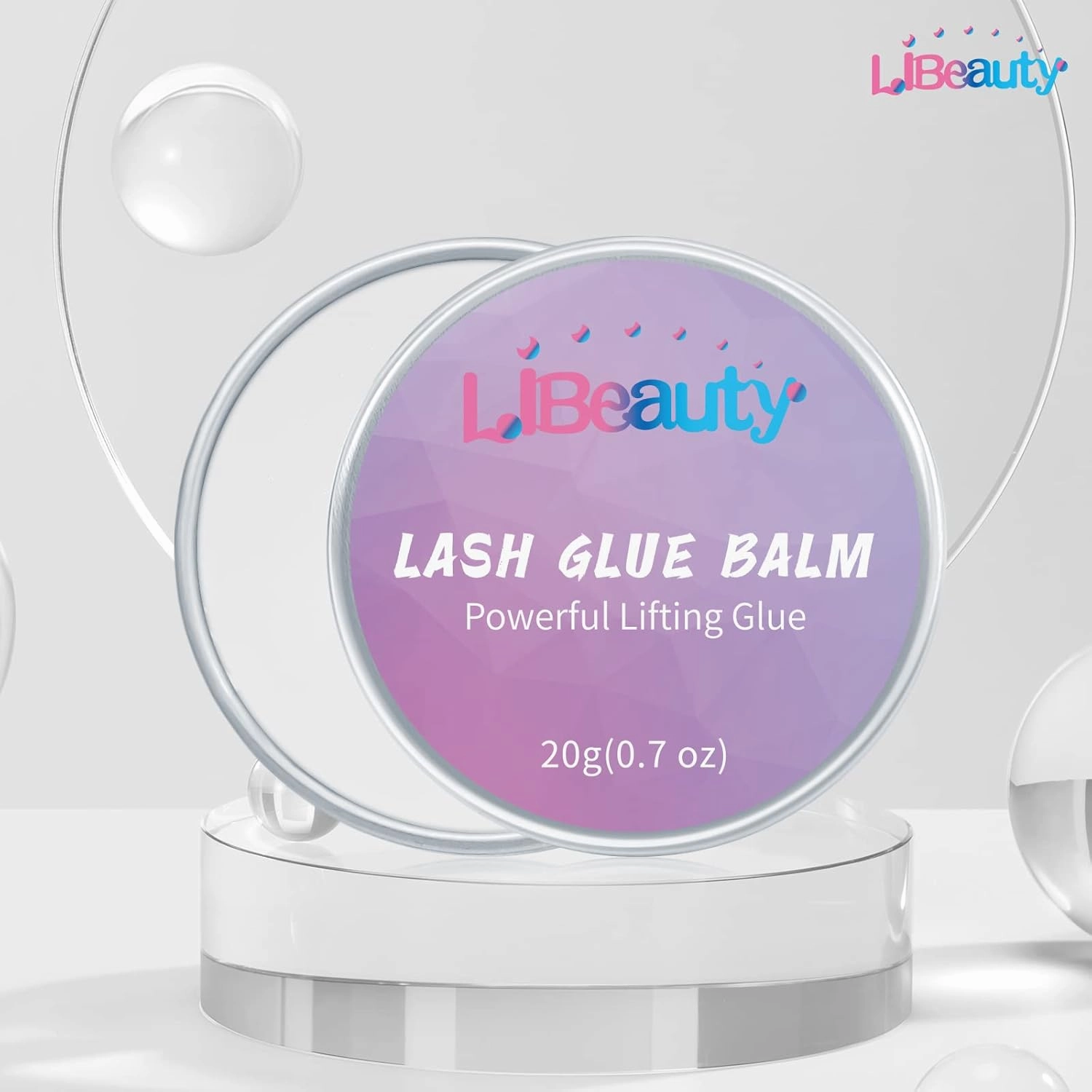 Libeauty Lash Glue Balm Lash Lift Adhesive 0.71Oz/20G Strong Sticky Fruit Flavor Eyelash & Eyebrow Perm Glue Balm for Long Lasting Individual Brow Lamination Gel