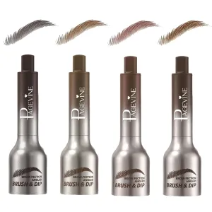 Liftique Brow Brush, Liftique-Instant Brow Brush, Brow Fection 4D Eyebrow Pen, Eyebrow Angled Brush & Dip (4 Colors)