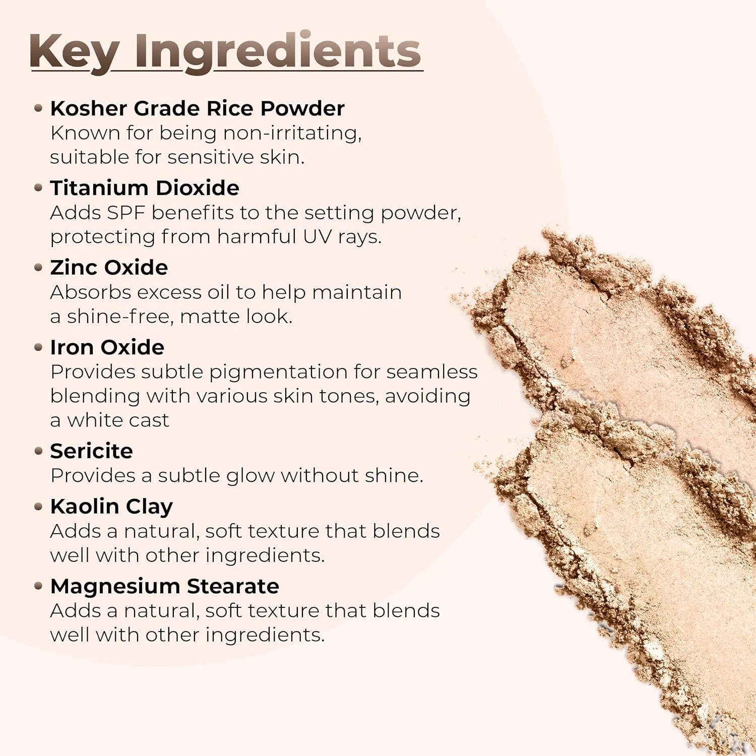 LIGHT RICE SETTING BULK POWDER (1 Pound Refill Pouch) Loose Mineral Makeup Use alone or add to Foundation to create an even more Matte Finish Absorbs Oil Leaves Face Smooth Makeup Lasts Longer