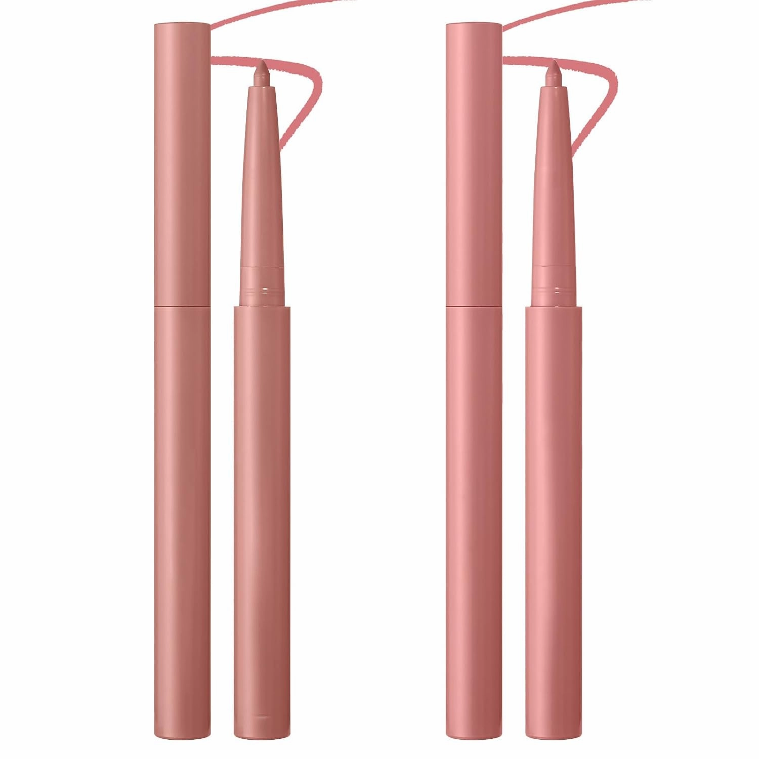 Lip Liner Set, Waterproof Long Wear Lip Gloss, Lip Liner Pencil for Painting Outline Plump Lips, Smooth Creamy Texture Velvet Pigmented Lipstick (01# 02#, one size)