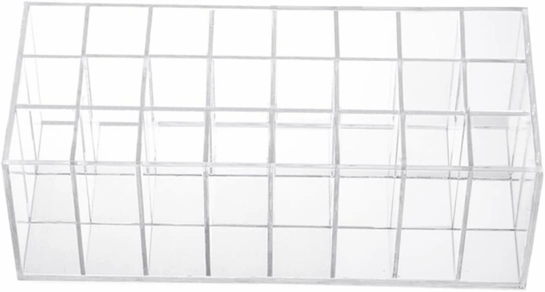 Lipstick Storage Box Makeup Brush Lip Gloss Holder Makeup Storage Case Clear Cosmetic Rack Lipstick Organizer Holder Make up Organizers Bag Clear Lipglosses Dressing Case Acrylic