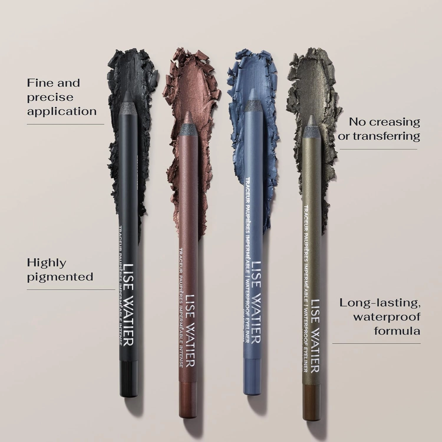 Lise Watier Intense Waterproof Eyeliner, Anthracite/Dark Gray, 0.04 oz