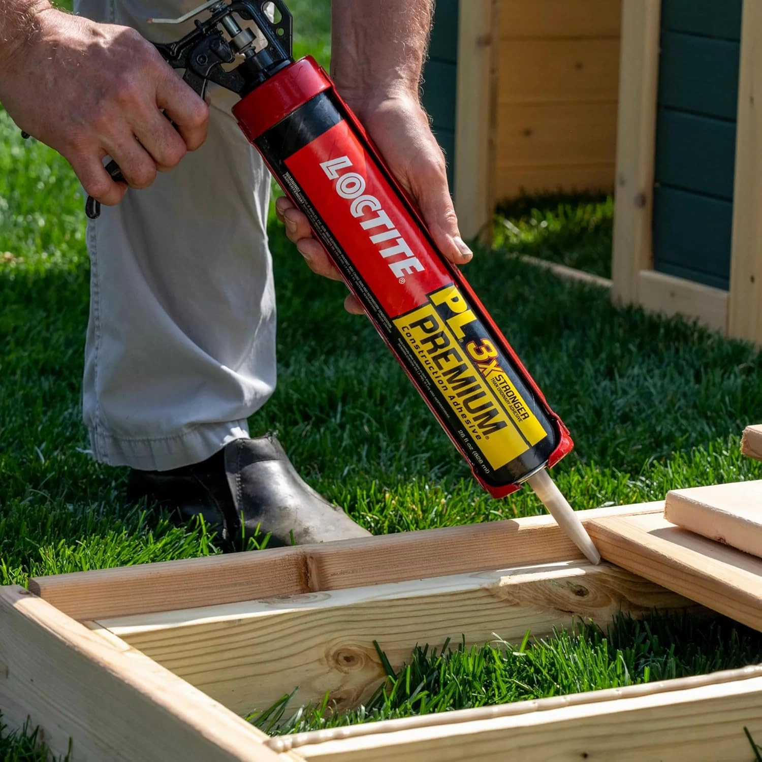 Loctite PL Premium Polyurethane Construction Adhesive, Versatile Construction Glue for Wood, Concrete, Stone, Metal & More- 10 fl oz, Cartridge, 6 Pack