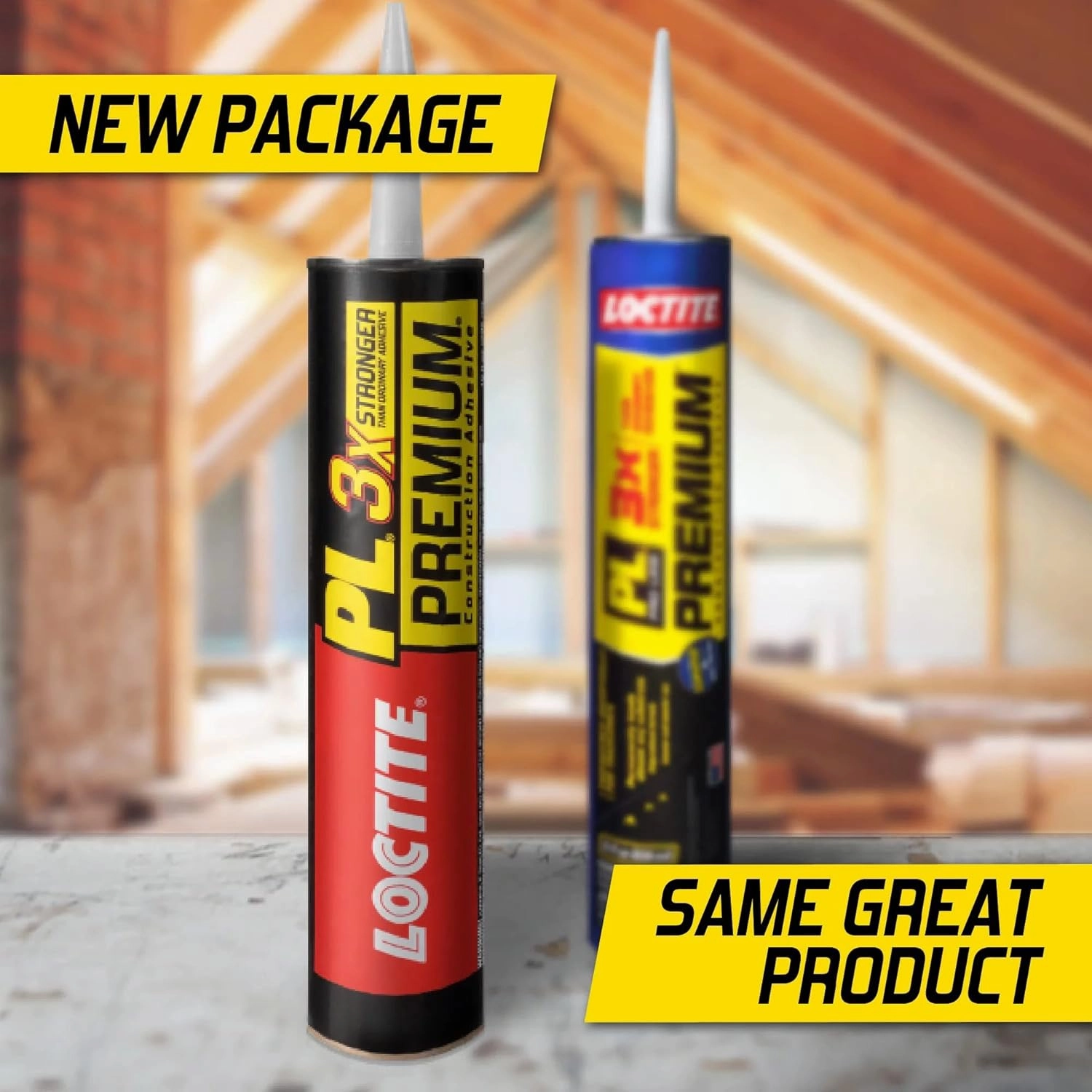Loctite PL Premium Polyurethane Construction Adhesive, Versatile Construction Glue for Wood, Concrete, Stone, Metal & More- 10 fl oz, Cartridge, 6 Pack