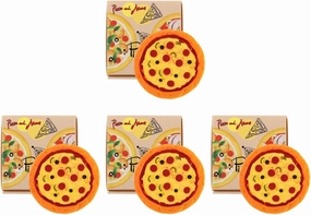 LOGOFUN 8 Sets Of Miniature Pizza Box Dollhouse Pizza Model and Pizza Packing Box Mini Pizza Toys Props for Dollhouse Decorations
