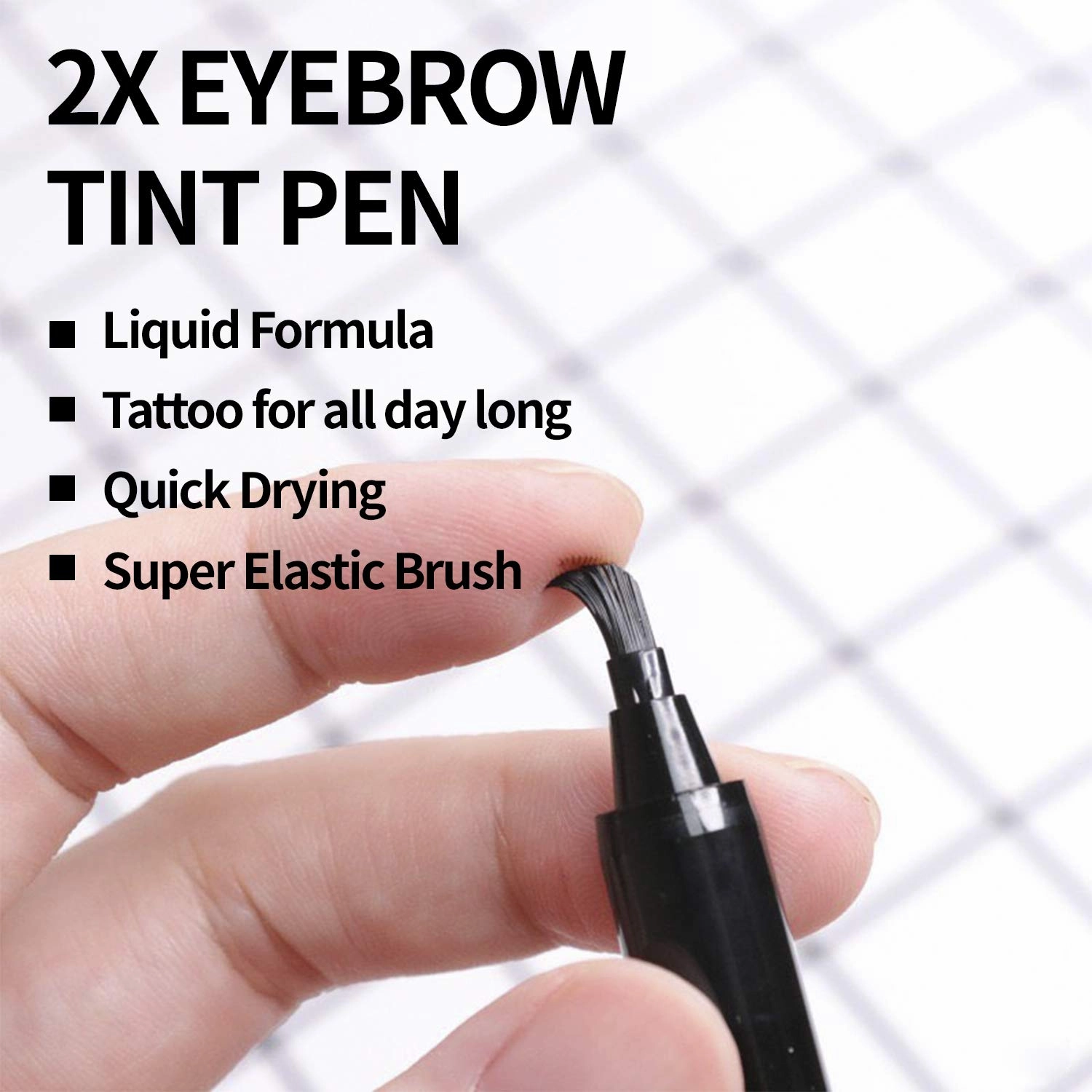 Long-lasting, Waterproof Tattoo Tint, Creates Natural Looking Brows, Super Soft Applicator | PASSIONCAT 2X Tint (No.1 Dark Brown)
