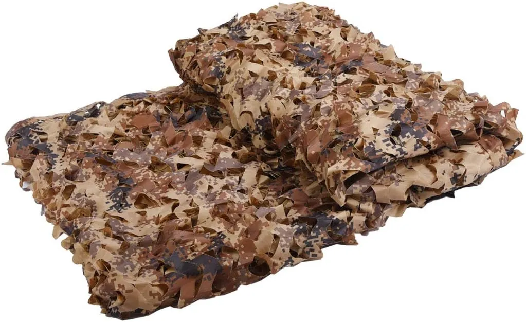 LOOGU Custom Woodland Camo Netting Camping Military Hunting Camouflage Net 6.5 x 10ft, 6.5 x 26ft, 10 x 10ft, 10 x 13ft, 10 x 16.5ft, 13 x 16.5ft, 16.5 x 20ft, 20 x 20ft