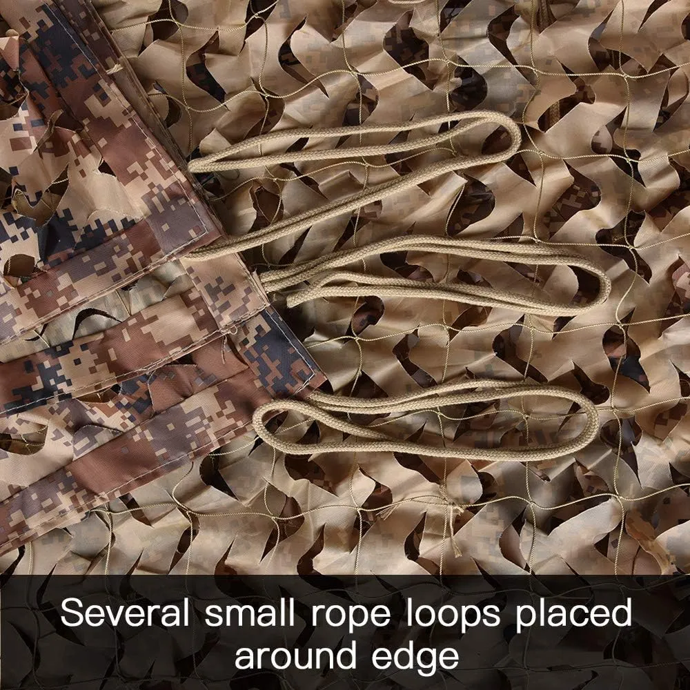 LOOGU Custom Woodland Camo Netting Camping Military Hunting Camouflage Net 6.5 x 10ft, 6.5 x 26ft, 10 x 10ft, 10 x 13ft, 10 x 16.5ft, 13 x 16.5ft, 16.5 x 20ft, 20 x 20ft