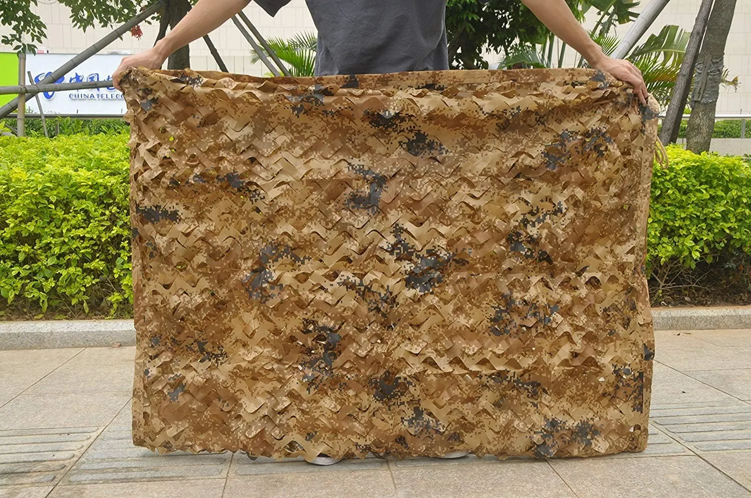 LOOGU Custom Woodland Camo Netting Camping Military Hunting Camouflage Net 6.5 x 10ft, 6.5 x 26ft, 10 x 10ft, 10 x 13ft, 10 x 16.5ft, 13 x 16.5ft, 16.5 x 20ft, 20 x 20ft