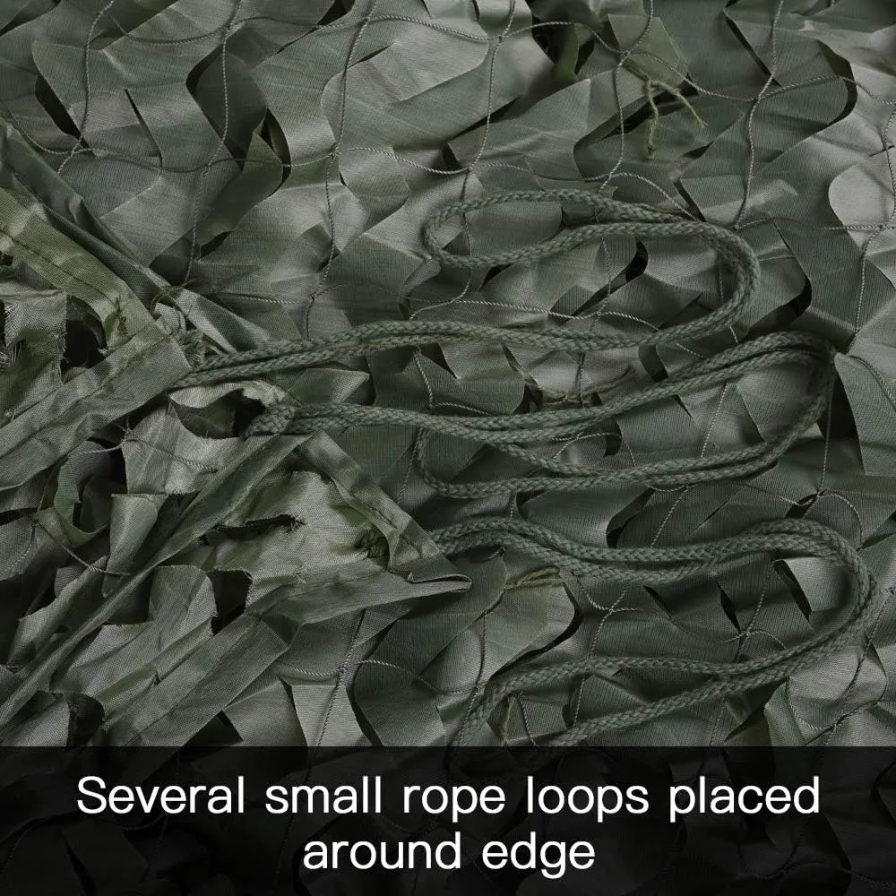 LOOGU Custom Woodland Camo Netting Camping Military Hunting Camouflage Net 6.5 x 10ft, 6.5 x 26ft, 10 x 10ft, 10 x 13ft, 10 x 16.5ft, 13 x 16.5ft, 16.5 x 20ft, 20 x 20ft