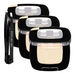 L'Oreal Colour Riche Monos Eyeshadow Primer, Matte Chill, Intense & Long-Lasting, Bundle With Eyebrow Tweezers, Buttery Texture, Versatile Shade For -Day Wear (Pack of 3)