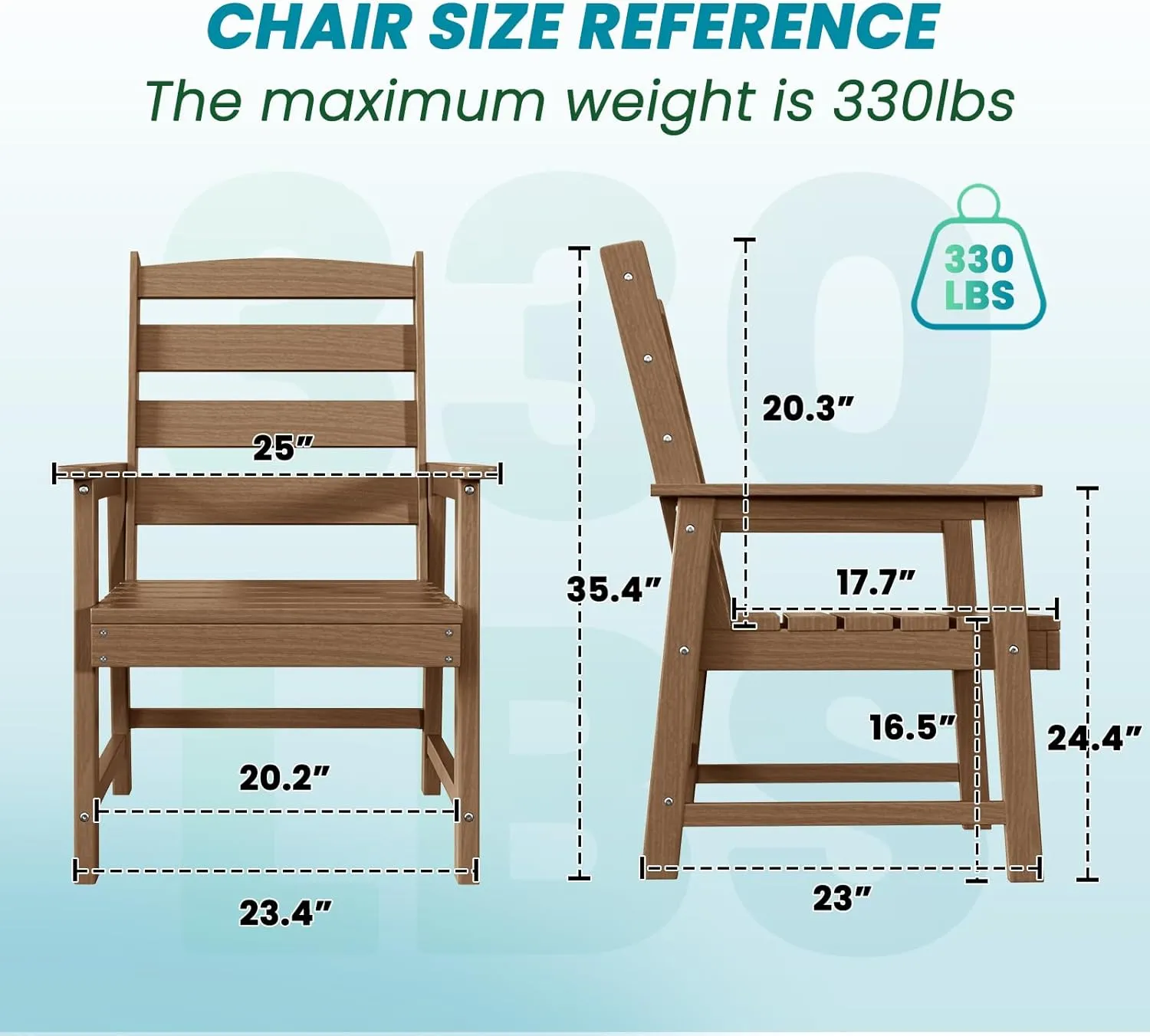 LOUNZY 9 Pieces Patio Dining Sets, Outdoor HDPE Furniture Set for 8 w/ 2" Hole Cut-Out Dining Table with 8 Patio Chairs(2 W/Armrest, 6 w/o Armrest), Brown