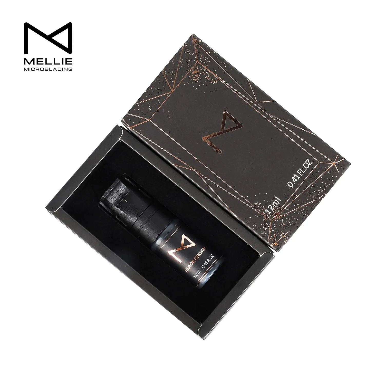 M Cosmetic LIQUID Pigment For Eyebrow Powder Brows, Nano Brow, Shading Permanent Makeup, Microblading - Machine Use - No Mixing - For Professionals Only -12ml (Black Brown)