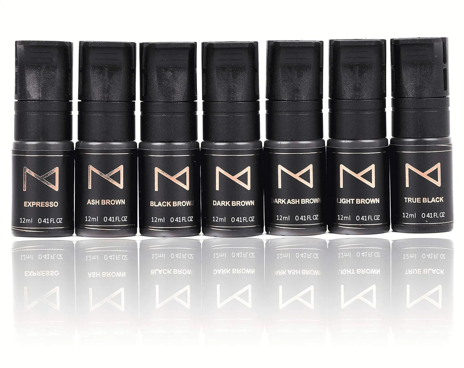 M Cosmetic LIQUID Pigment For Eyebrow Powder Brows, Nano Brow, Shading Permanent Makeup, Microblading - Machine Use - No Mixing - For Professionals Only -12ml (Black Brown)