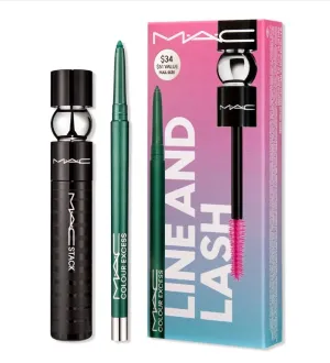 M.A.C Line and Lash Full Size Kit - M·A·C Colour Excess Gel Pencil Eye Liner (Pool Shark) and M·A·CStack Mascara Mega Brush.