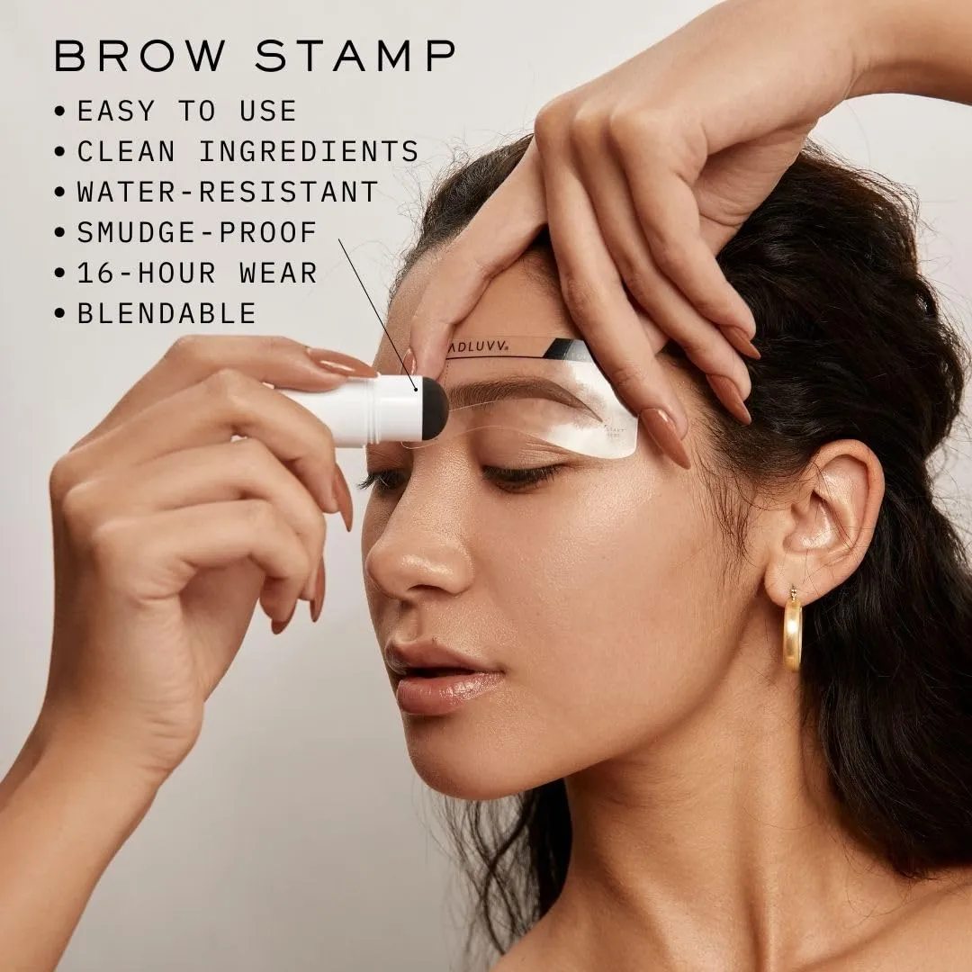 MADLUVV Brow Stamp Refill* - Color Stamp for Brows & Root Touch Up for Women & Men, Instantly Conceal Hair Loss, Grey Hair, Thinning Hair with Stain-Proof/Smudge-Proof Powder Formula (Dark Grey)