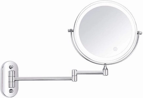 Magnifying Makeup Mirror with Light, Double Sided Folding LED Retractable 360°Swivel Illumination Vanity Mirror (Size : Battery5x)