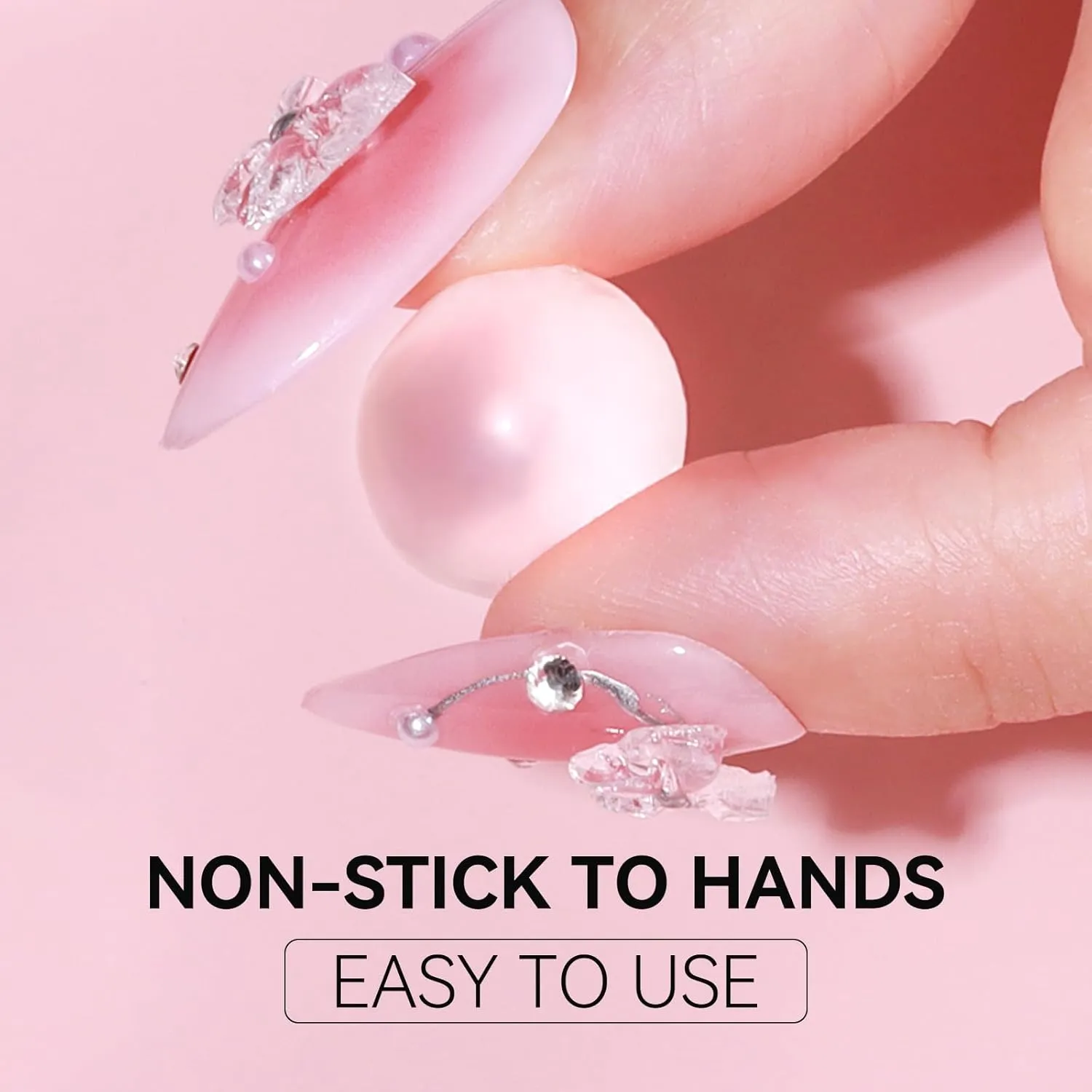 Makartt Solid Gel Builder: 4-in-1 50g Large Capacity Clear Non-sticky for Extension 3D Sculpting Nail, UV Glue for Acrylic Tips, Rhinestones & Sculpture Hard Gels for Nails UV/LED Lamp Required