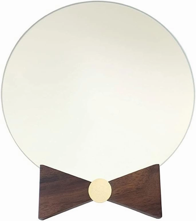 Makeup Mirror Solid Wood Desktop Makeup Mirror HD Dressing Mirror Desktop Independent Bathroom Mirror Suitable Dressing Table Bedroom Makeup Mirror