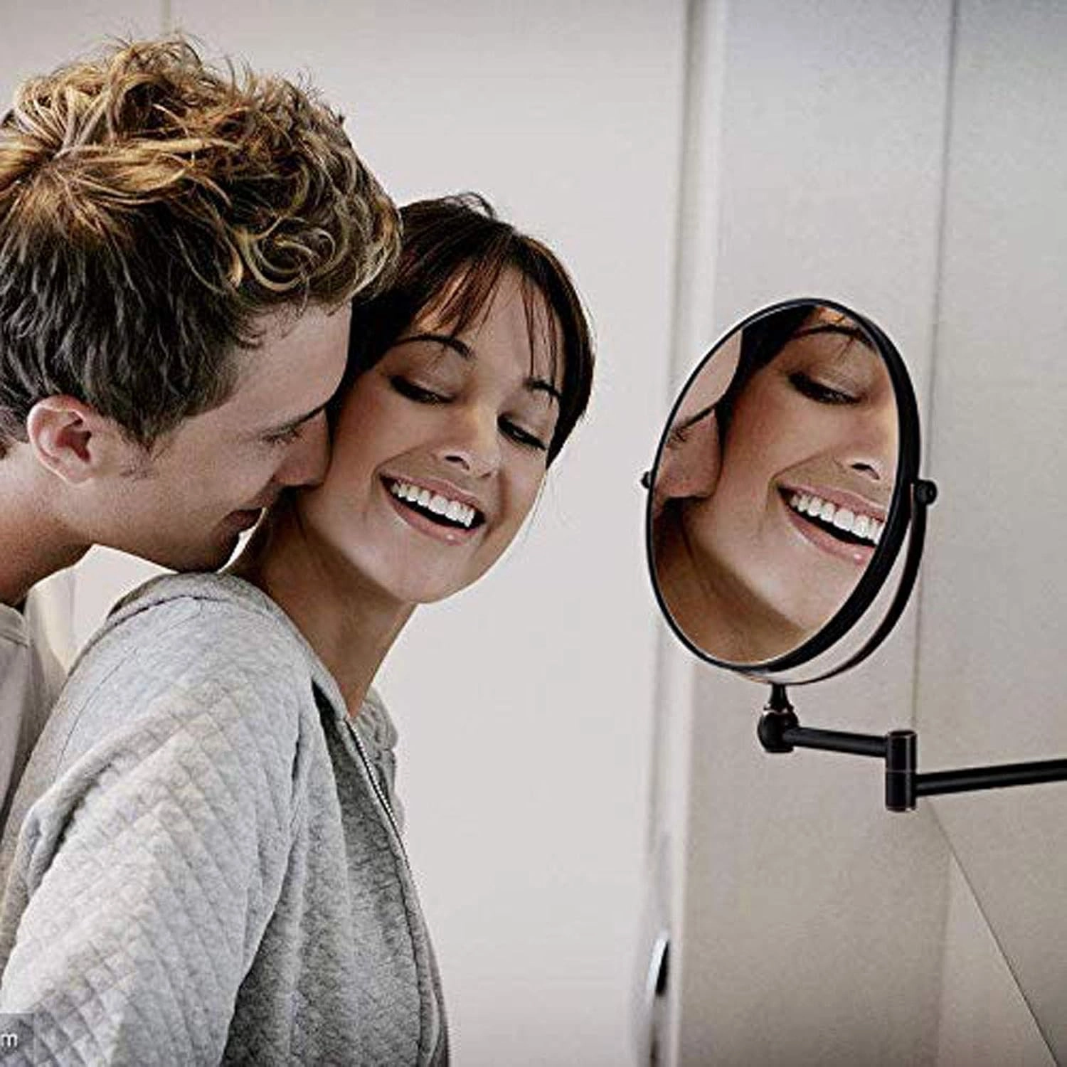 Makeup Mirror Wall Mount 10x Magnification, Makeup Mirror Magnifying, 8-Inch 360° Swivel Two-Sided Cosmetic Vanity Mirror for Bathroom Bedroom Hotel