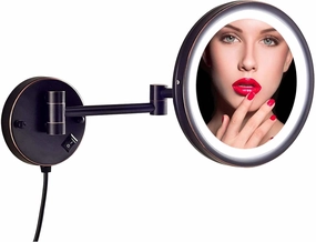 Makeup Mirror Wall Mounted 10x, Round Make Up Mirror, 180° Rotating Portable- for Makeup, Shaving, Facial Care