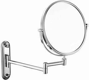 Makeup Mirror with Magnification, 360 Degree Swivel, Two-Sided Extendable, Makeup Mirror with 12" Extension for Bathroom (Color : Sliver, Size : 7X)
