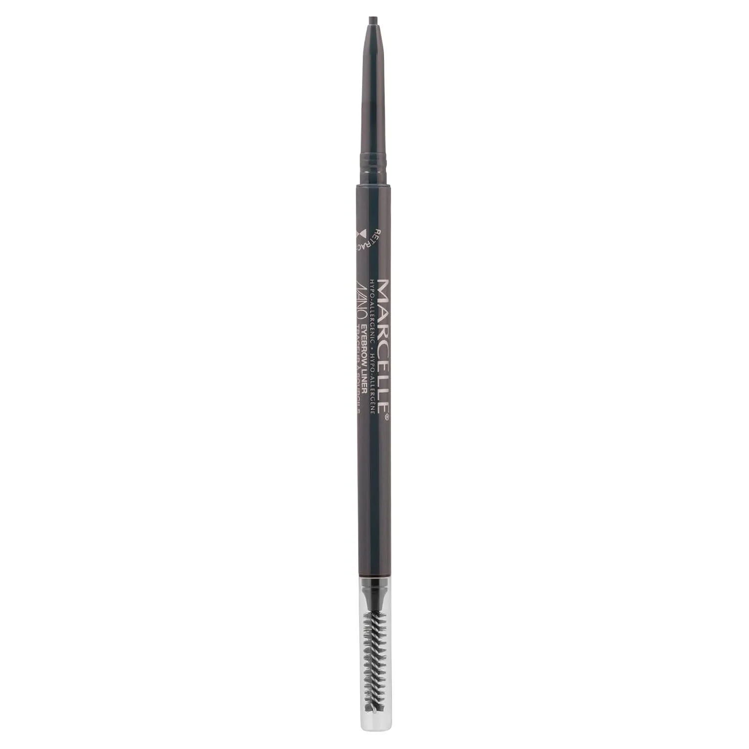 Marcelle Nano Retractable Eyebrow Liner, Granite, Brow Pencil, Ultra-Precise Definition, Waterproof, Long-Lasting, Hypoallergenic, Cruelty-Free, 0.09 g