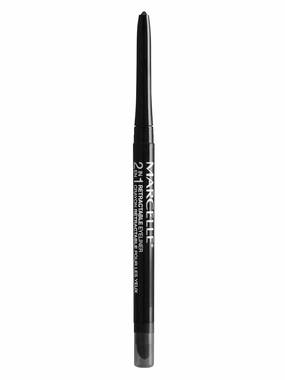 Marcelle 2-in-1 Retractable Eyeliner, Black, Waterproof, Easy-To-Smudge, Smokey Eye, Long-Lasting 12h, Fragrance-Free, Hypoallergenic, Cruelty-Free, 0.31 g