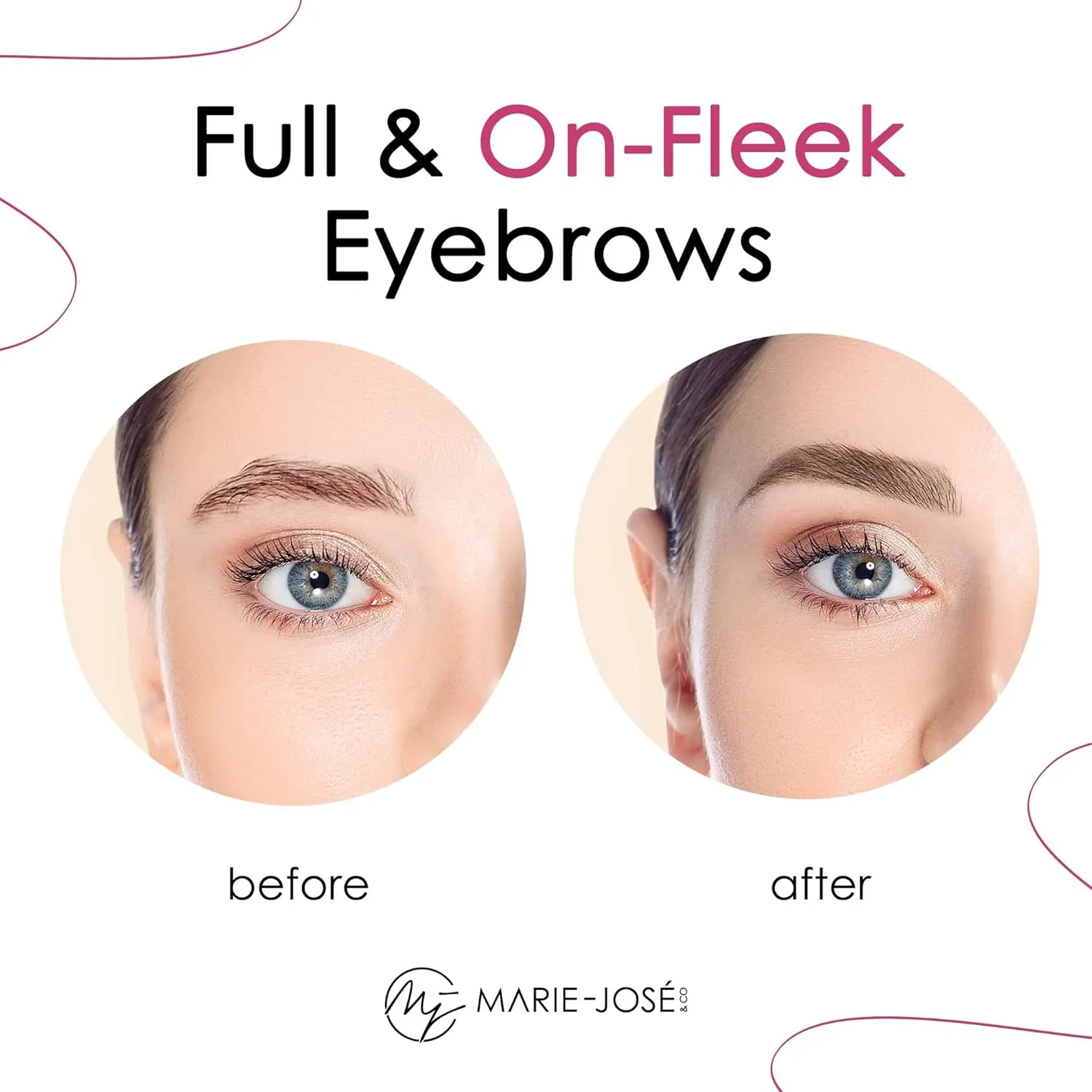 Marie-José & Co Henna Eyebrow Dye Light Brown, Eyebrow for Spot Coloring, Long-Lasting Eyebrow Powder, Water & Smudge Proof, 5 Sachets, Good for 50 Applications