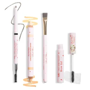 Marilyn Monroe x Billion Dollar Brows Icon Collection – Universal Brow Pencil, Clear Brow Gel, Duo Highlighter & Concealer, Charcoal-Infused Smudge Brush, Long-Lasting, Vegan & Cruelty-Free