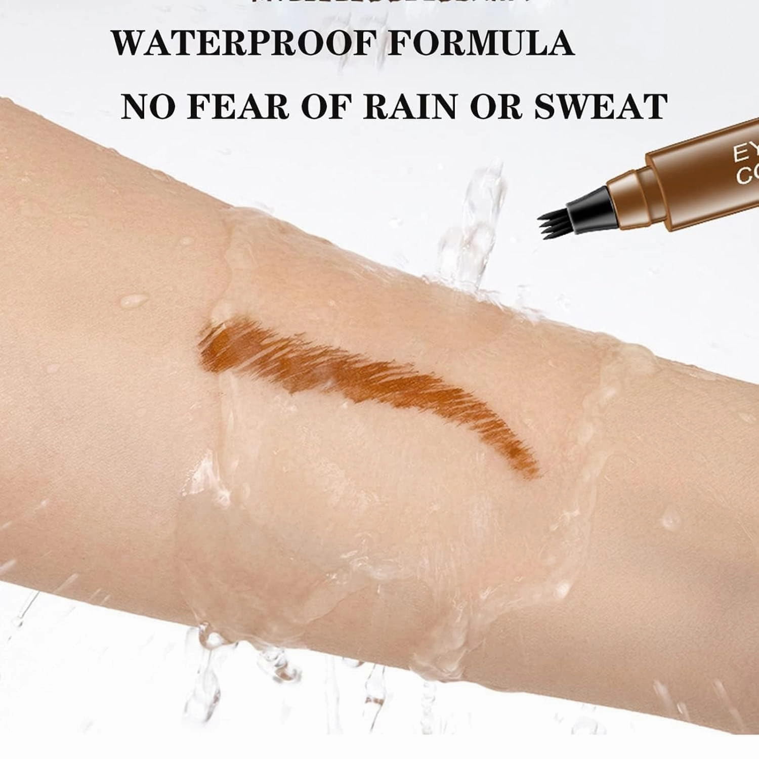 Matezis Eyebrow Pencil, Matezis Eye Pencil, Microblade Eyebrow Pen Waterproof, Microblading EyebrowPen 4 Tipped Precise Brow Pen (Black)