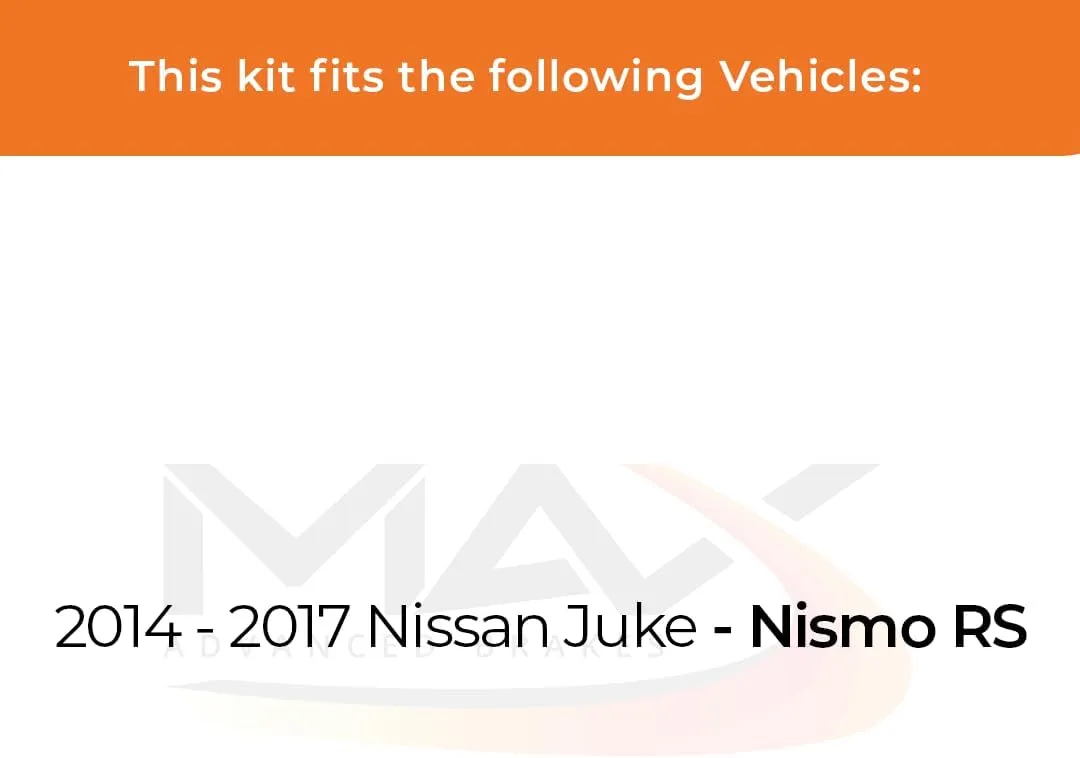Max Advanced Brakes Front & Rear Brake Kit Compatible With 2014 2015 2016 2017 Nissan Juke Nismo RS Replacement Premium OE Disc Brake Rotors and Ceramic Brake Pads
