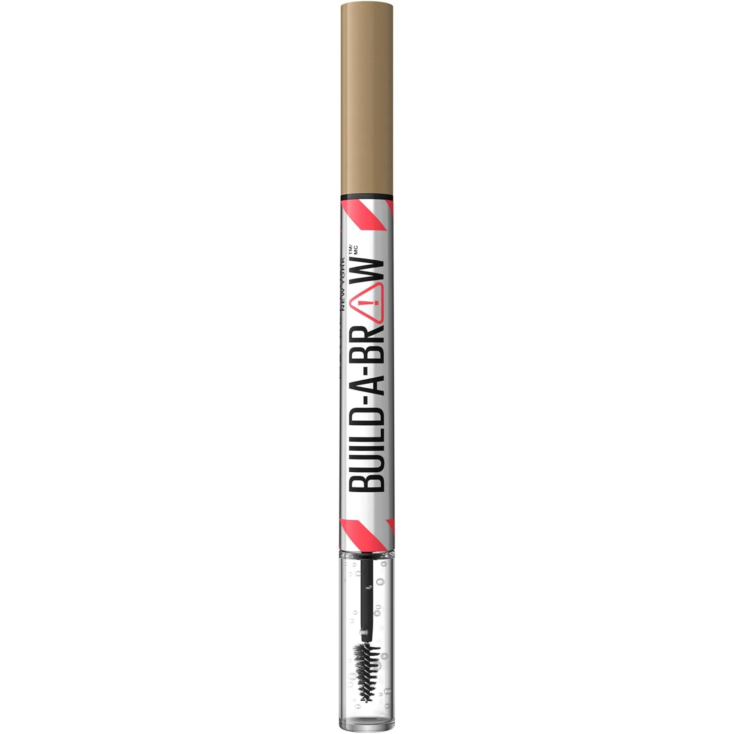 Maybelline Build-A-Brow 2-in-1 Brow Pen and Sealing Eyebrow Gel, Eyebrow Makeup for Real-Looking, Fuller Brows, Blonde, 1 Count