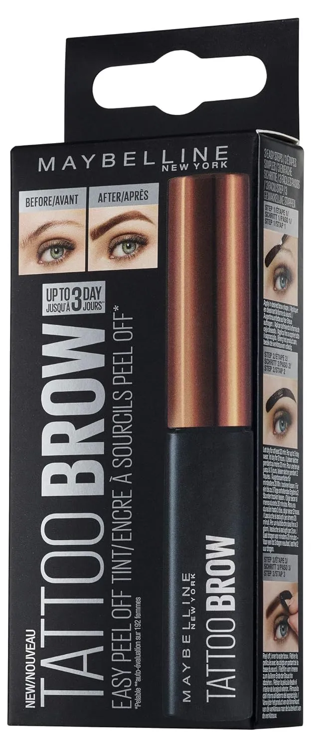 Maybelline New York Brow Tattoo Longlasting Tint, Light Brown, 4.9 ml