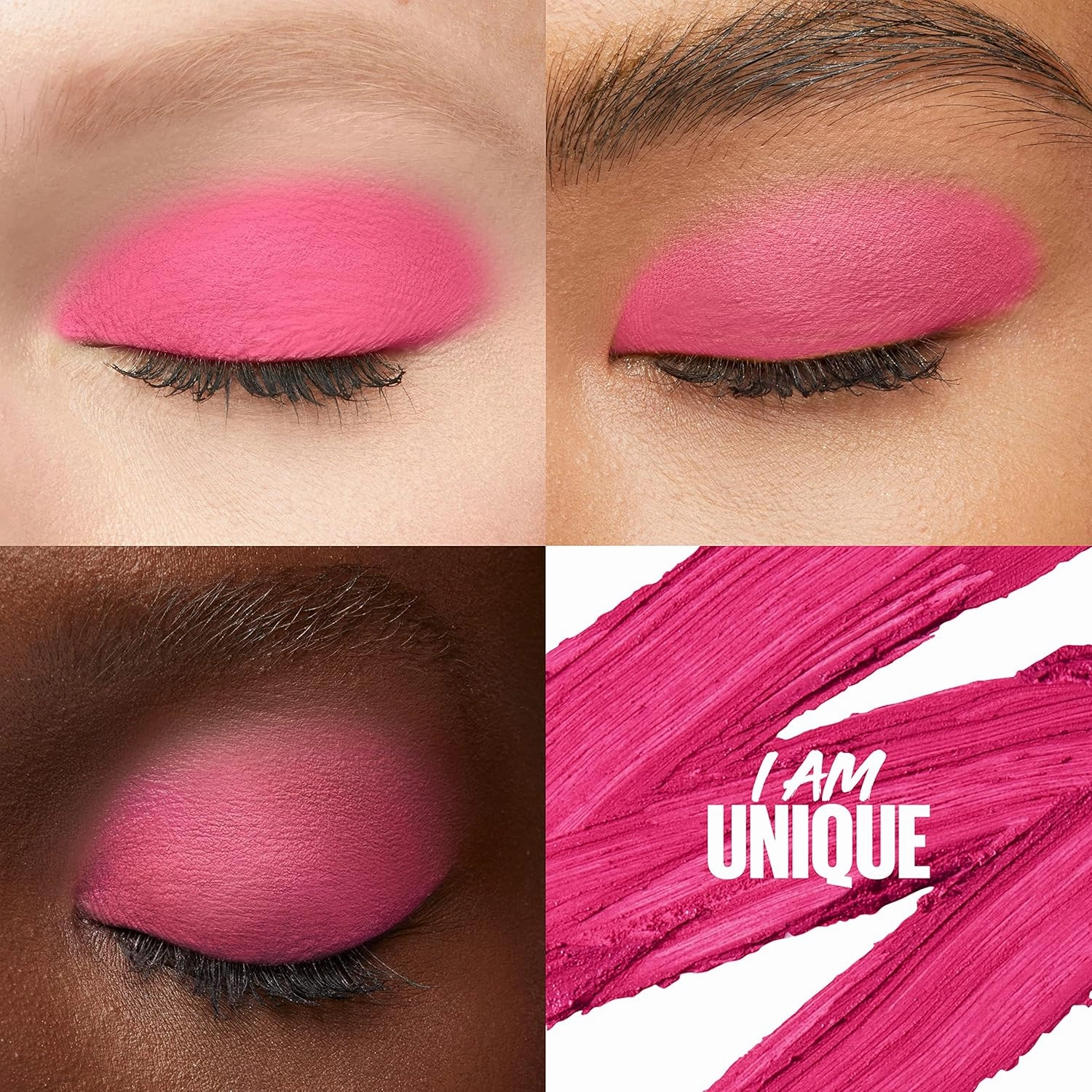 Maybelline Color Tattoo Longwear Multi-Use Eye Shadow Stix, Eye Makeup, I am Unique (Vivid Pink Matte), 1 Count (Pack of 2)
