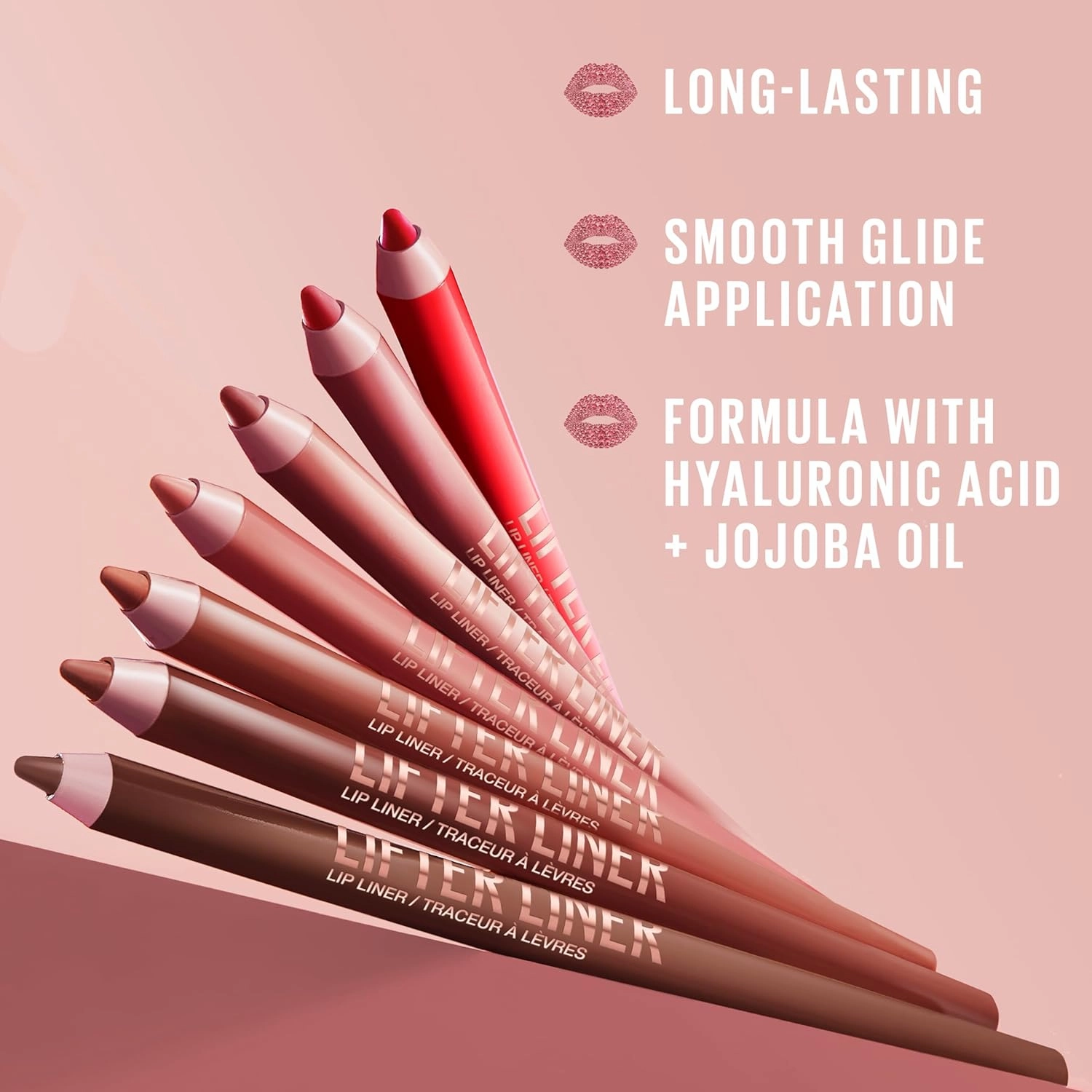 Maybelline Lifter Gloss and Lifter Liner Bundle, Lip Gloss and Lip Liner in Shades Sweatheart and Main Character, Pack of 2