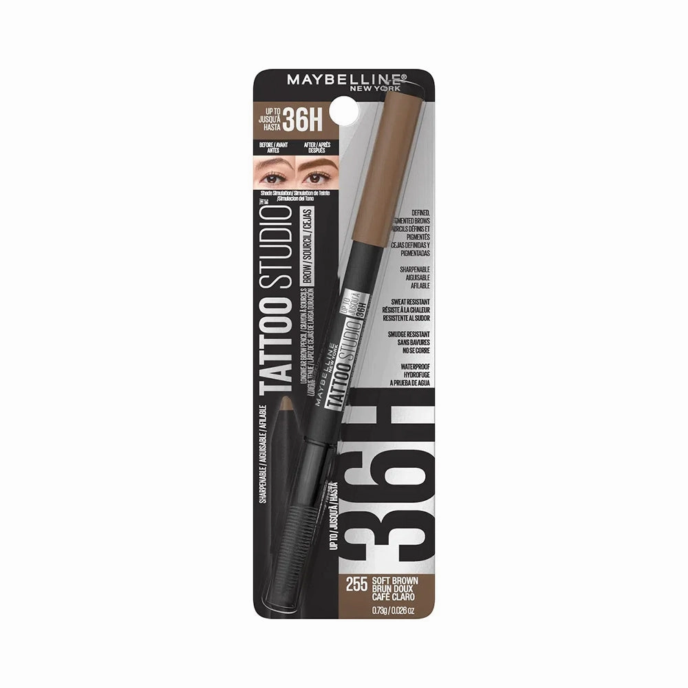 Maybelline Tattoo Brow 36H Longwear Eyebrow Pencil 255 Soft Brown