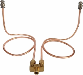 MCAMPAS Pilot Tube 3/16" OD X 20" Copper Pipe Bendable Range Oven Burner With 2065641 Valve