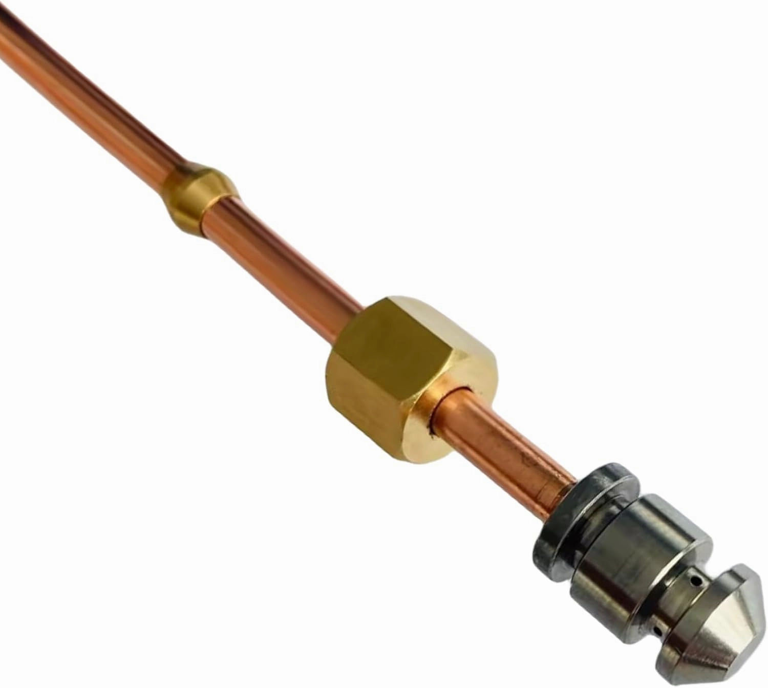 MCAMPAS Pilot Tube 3/16" OD X 20" Copper Pipe Bendable Range Oven Burner With 2065641 Valve