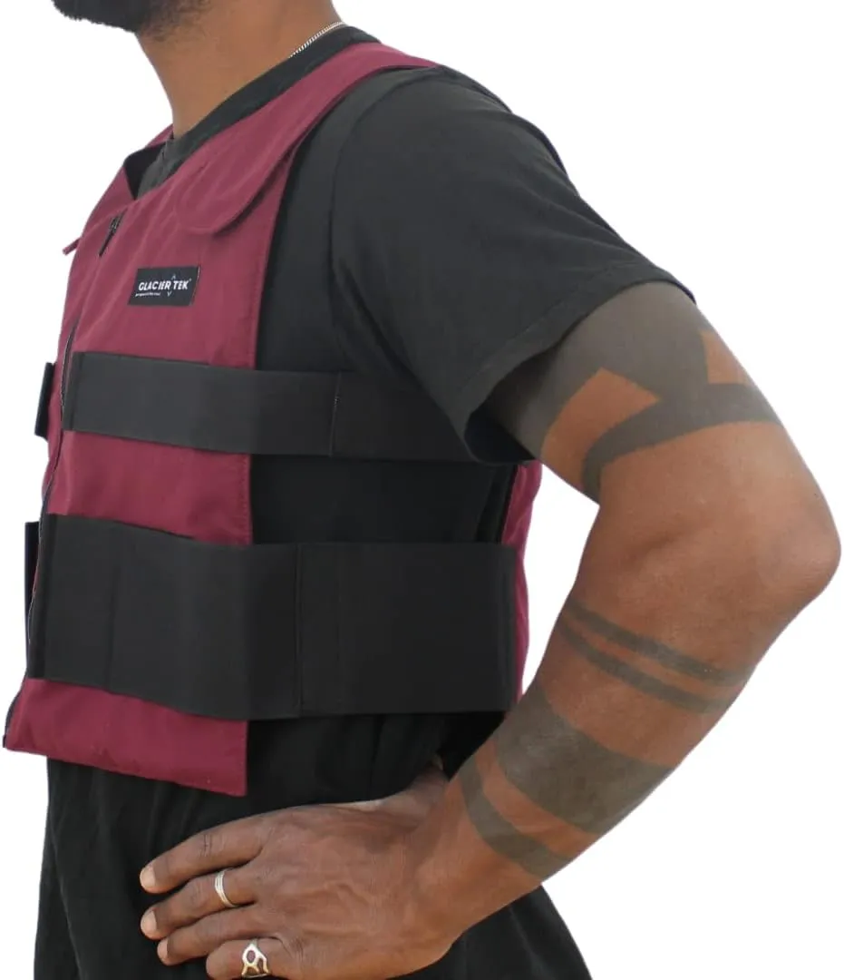 Men's Cooling Vest Bundle, with 8 Cold Packs, Plus Spare Pack Set, Stay Cool 59 Degrees, Recharges in 30 Minutes