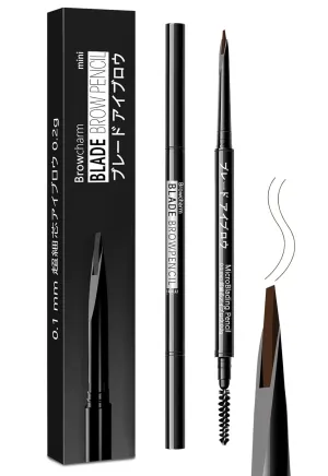 Microblading Eyebrow Pencil for Women,0.1mm Ultra-Fine Mechanical Pencil,Draws Tiny Brow Hairs and Fills in Sparse Areas and Gaps,Makeup Brow Definer Waterproof,Lasting,0.2g (05 Deep Brown)