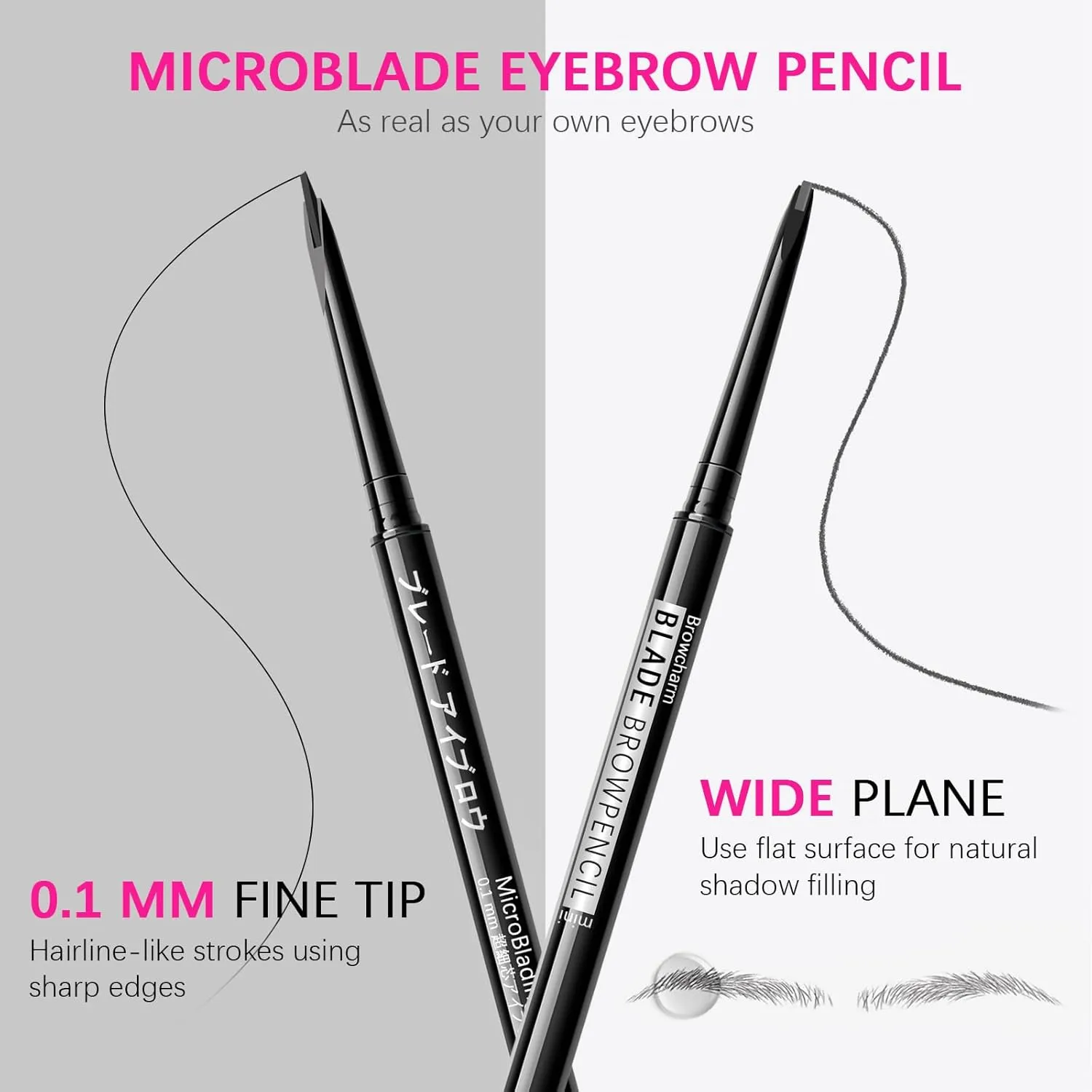 Microblading Eyebrow Pencil for Women,0.1mm Ultra-Fine Mechanical Pencil,Draws Tiny Brow Hairs and Fills in Sparse Areas and Gaps,Makeup Brow Definer Waterproof,Lasting,0.2g (05 Deep Brown)