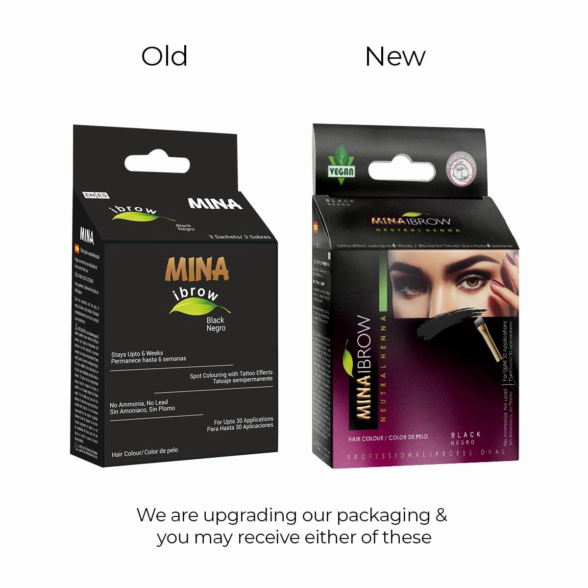 MinaiBrow Black Natural Spot Coloring Powder with Stain Remover | Smudge Proof Instant Brow Dye, 100% Gray Coverage