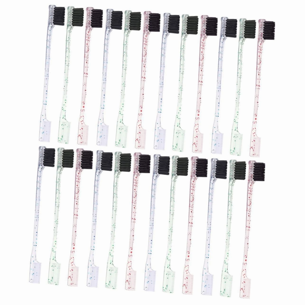 Mipcase 24pcs Dual Tip Eyebrow Brush for Women Dual-ended Comb Edge Brush for Shaping and Grooming Makeup Supplies
